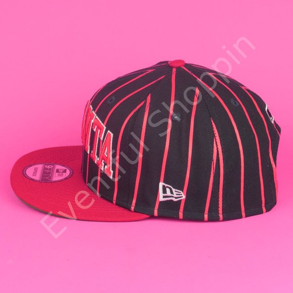 New Era Atlanta Braves Hat Mens OS Blue Snapback Striped Retro Y2K New - Picture 3 of 15
